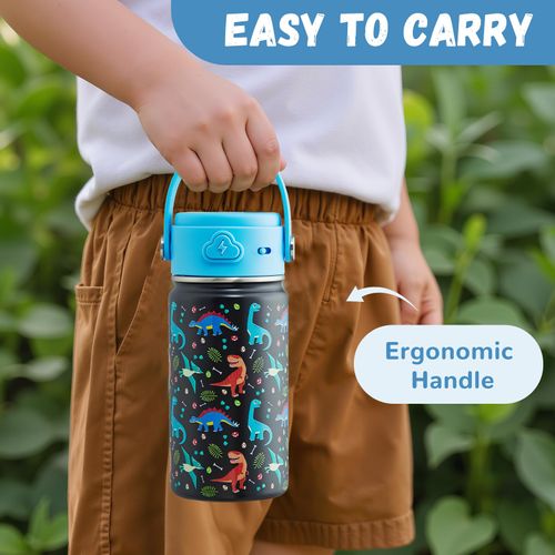 360ml Kids Insulated Water Bottle, BPA Free Stainless Steel Portable Double Wall Vacuum Tumbler