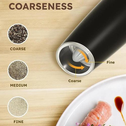 2PCS Electric Salt & Pepper Grinder Set, Battery Powered Household Seasoning Grinder