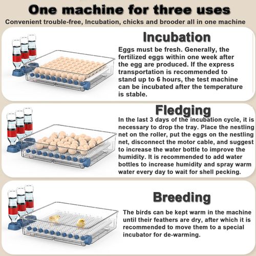 98 Eggs Incubator Small Household Automatic Intelligent Incubator Poultry Waterbed Incubators And Temperature Controler