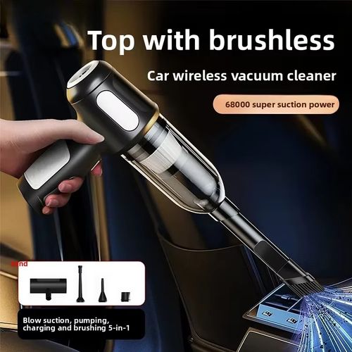 6000PA Car Wireless Vacuum Cleaner 120W Powerful Suction Home Dual Use Cleaner New Portable Handheld Cleaning Machine ﻿