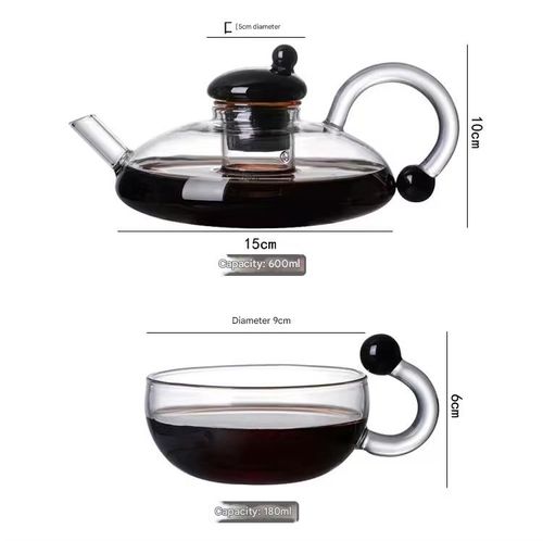 Modern and elegant glass teapot ceramic stove teapot