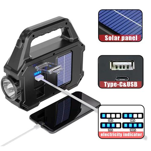 2 PCS Portable Rechargeable Waterproof Solar LED Light