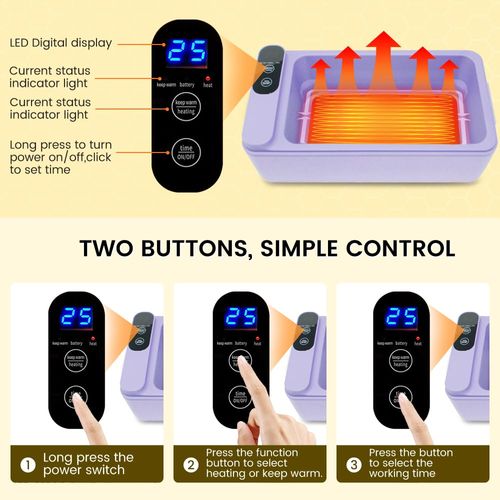 1L Cordless Electric Heated Lunch Box with Insulated Bag