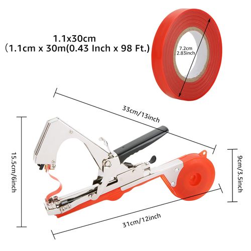Plant Tying Machine with 10 Rolls Tape Vegetable Tying Gun for Vine, Tomato, Plants