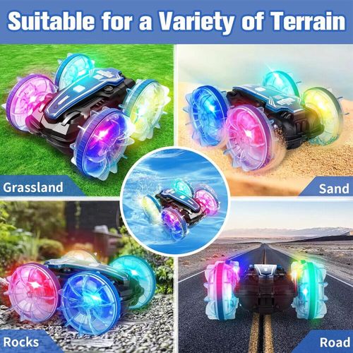 Dual Control 2.4G Rolling Stunt  Car, 360° Rotating Offroad Monster Racing Car