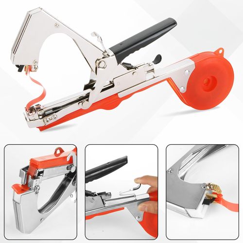 Plant Tying Machine with 10 Rolls Tape Vegetable Tying Gun for Vine, Tomato, Plants