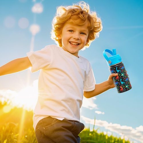360ml Kids Insulated Water Bottle, BPA Free Stainless Steel Portable Double Wall Vacuum Tumbler