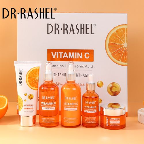 5 in1 Vitamin C Skincare Set  Brightening Anti-aging Serum for All Skin Type