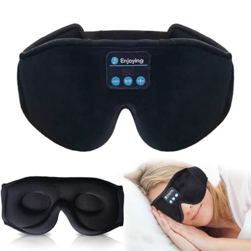 Sleep Headphones 3D Sleep Mask Bluetooth Wireless Music Eye Mask with Ultra-Thin Stereo Speakers for Side Sleepers
