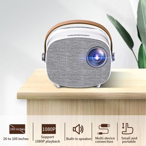 Mini Portable Projector - Home Theater Projector 1080p Supported