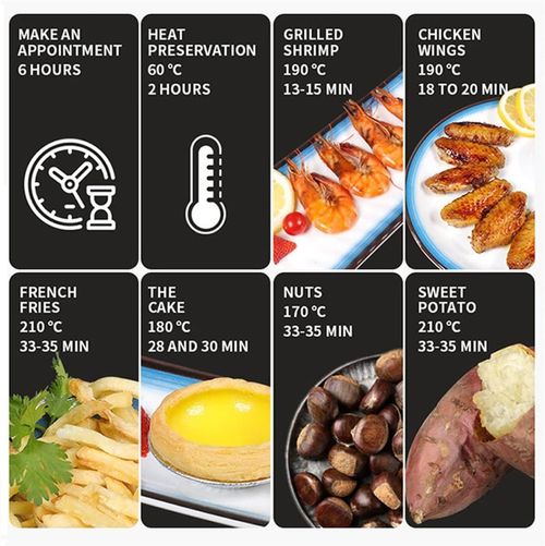 Extra Large Touch Control Multifunctional Air Fryer - 6L- 2400W