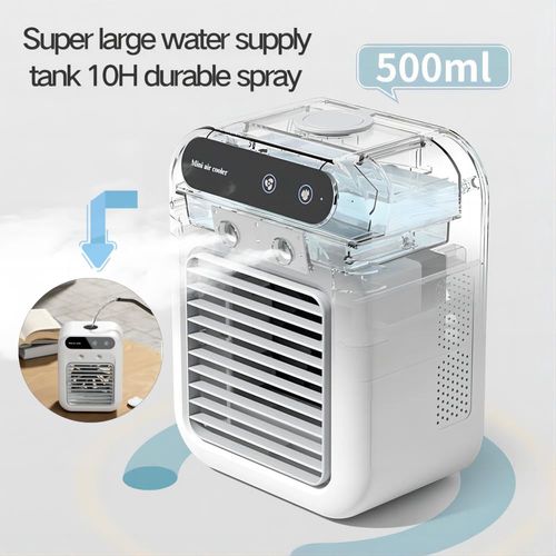 Portable Spray Desktop Mini Fan with Two-speed Wind Mode