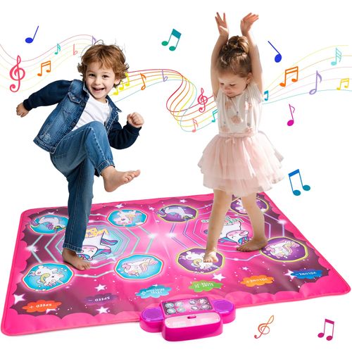 Dancing Blanket Kids Electronic Dance Mat Kid Floor Music Blanket Double Players Mode with 9 Levels Educational Toys