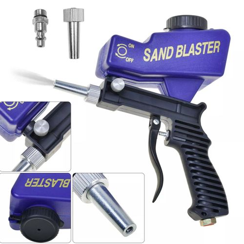 Handheld Portable Sandblasting Gun, Air Gravity Feed Rust Remover Spray Gun