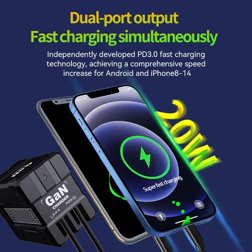 20W USB C Fast Charger Muti 2 Ports Type C PD Wall Adapter for iPhone 15 Pro Xiaomi Huawei Samsung Portable High Speed Charging