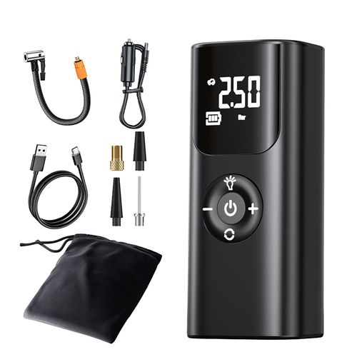 Portable Tire Inflator Air Compressor with LCD Display for Car Motorcycle Bicycle Balls