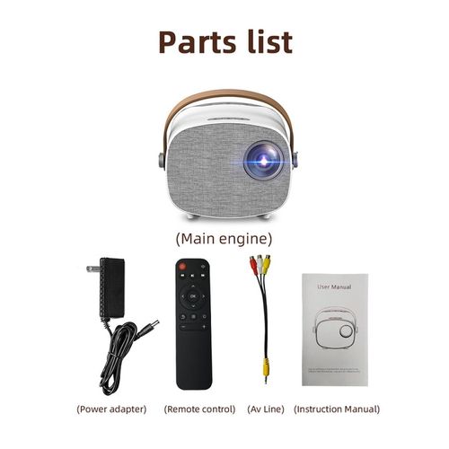 Mini Portable Projector - Home Theater Projector 1080p Supported