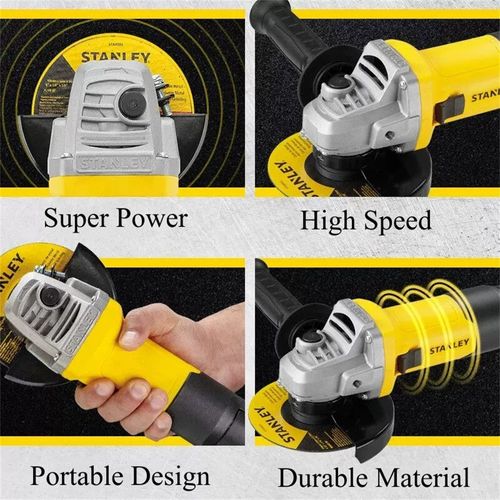 Stanley SG7100 100mm 220V Angle Grinder, 750 W High Performance Motor