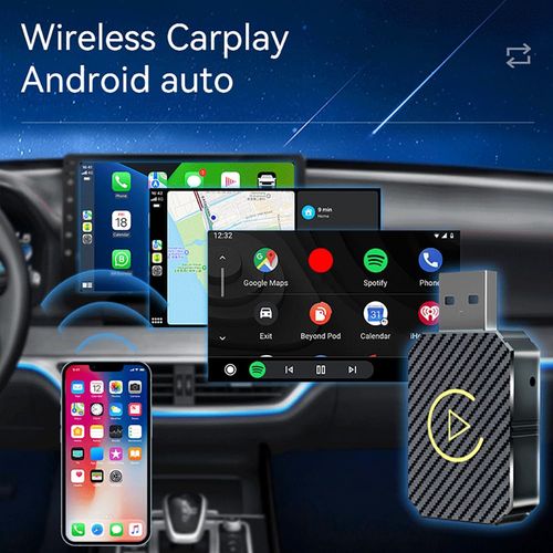 2 in 1 Wireless CarPlay Auto Adapter, Plug & Play Converts Wired to Wireless