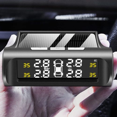 TPMS Tyre Solar Tire Pressure Monitoring System, Wireless LCD Display Tire Pressure Alarm