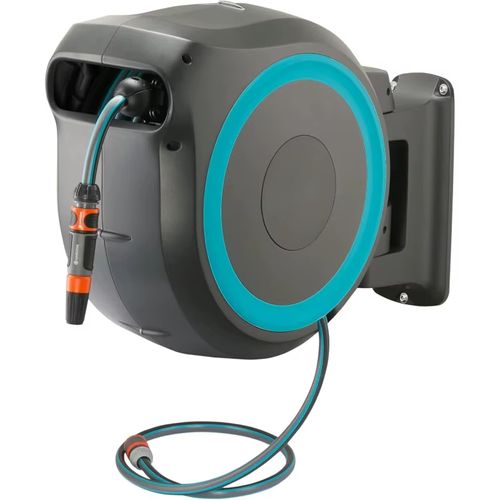 NEW 10m Automatic Retractable Garden Hose Reel—Wall-Mount, 180° Rotate + Free Nozzle!