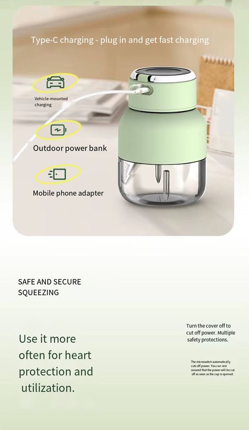 Blender Cup Electric Juicer Mini Portable Automatic Juicer Cup for Outdoor Sport Dual Use Water Bottle