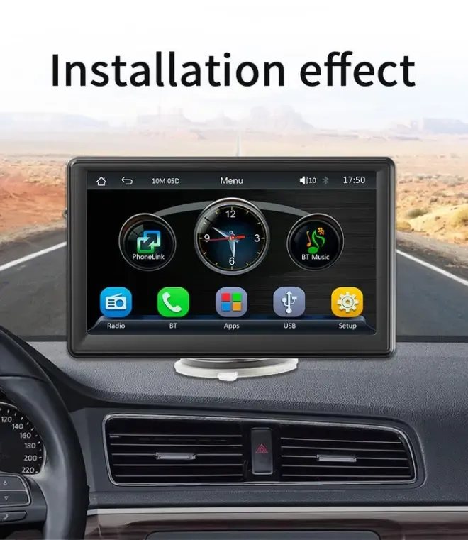 Portable Car Stereo Carplay with  7in HD Touch Screen