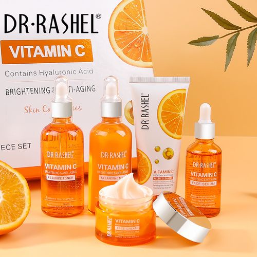 5 in1 Vitamin C Skincare Set  Brightening Anti-aging Serum for All Skin Type