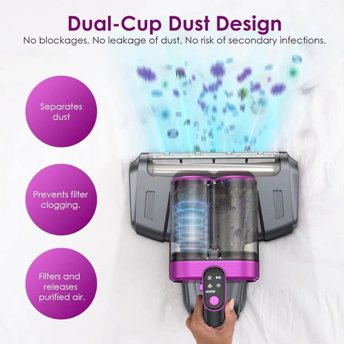 Double Cup Portable Handheld Vacuum Cleaner