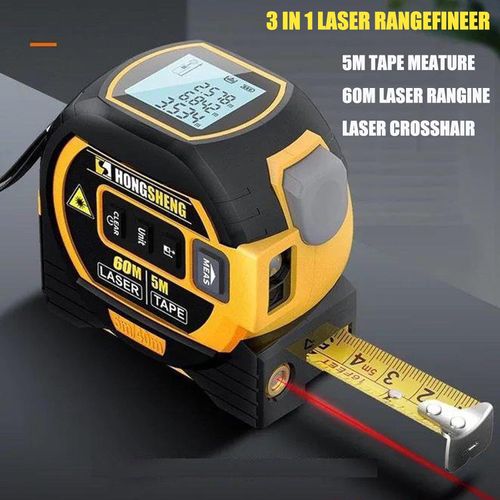 3 in 1 Digital Laser Measure Tape  Laser Rangefinder Steel Tape