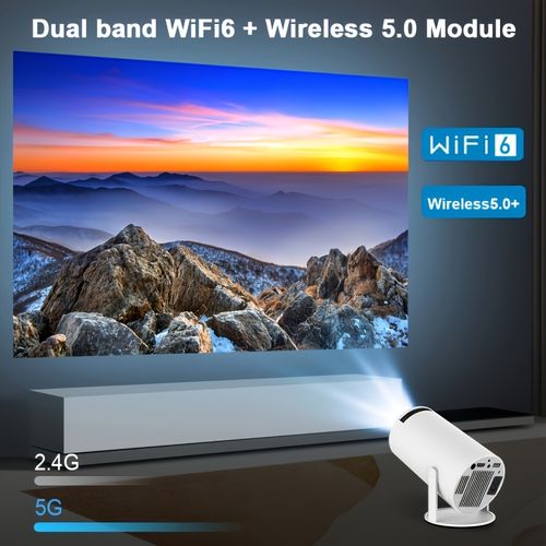 HY300 Pro Portable Projector, HD 1080P Multifunctional Projector for Home Cinema
