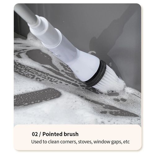 6-in-1 2000mah Electric Cleaning Brushwireless Electric Rotary Clean Brush Shower Cleaning Brush Kitchen Bathroom Home New
