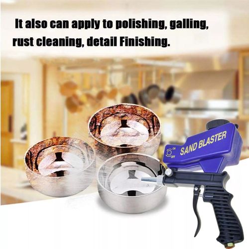 Handheld Portable Sandblasting Gun, Air Gravity Feed Rust Remover Spray Gun