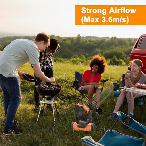 20000mAh Portable Rechargeable Camping Fan with LED Light