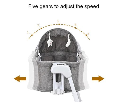 Adjustable height bedside sleeper crib with remote control rocking crib electric