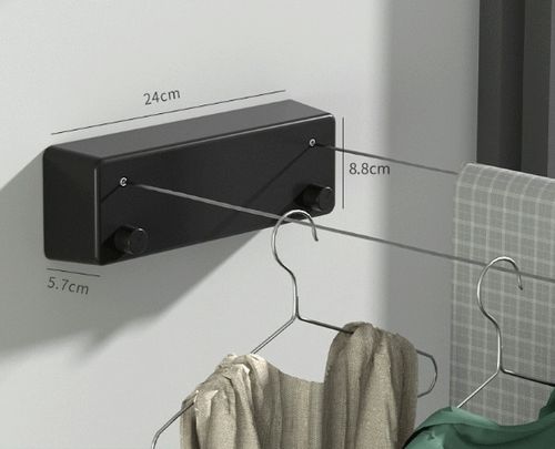 4.2M Household Double-Wire Clothes Drying Rod   For wall mounting on the balcony of hotel bathrooms