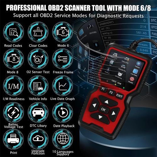 Professional OBD2 Scanner, Car Real-time Data OBD2 Diagnostic Tool
