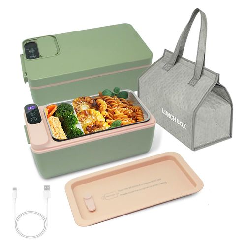 1L Cordless Electric Heated Lunch Box with Insulated Bag