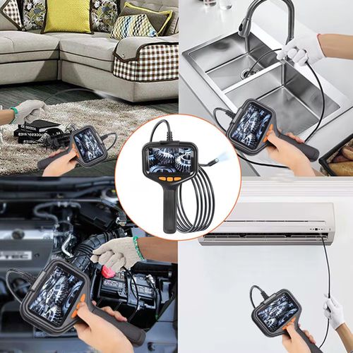 Handheld Waterproof Endoscope with 3 Hooks, HD LCD Screen Endoscope Inspection Camera