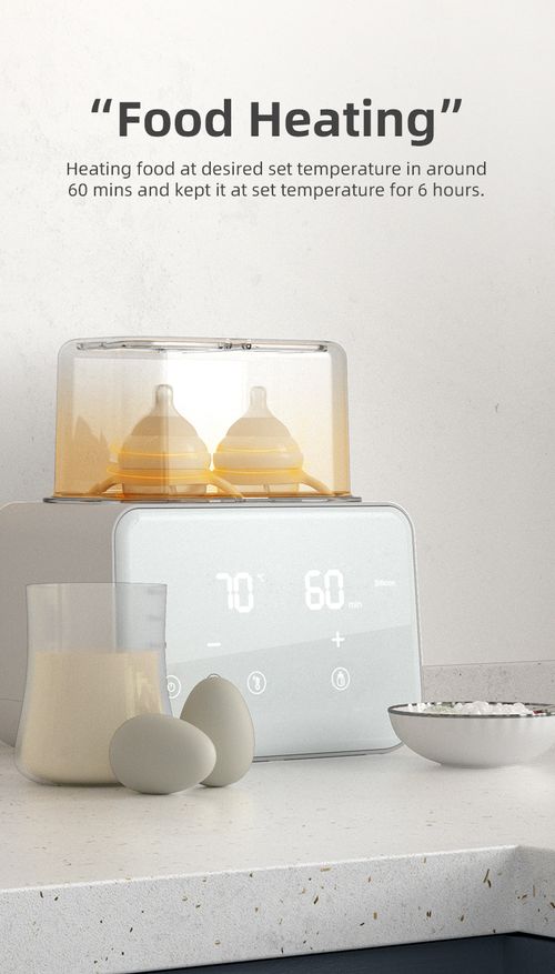 Baby Bottle Warmer, Fast Bottle Warmer Accurate Temp Control, with LCD Display, Defrost, Sterili-zing, Keep 24H