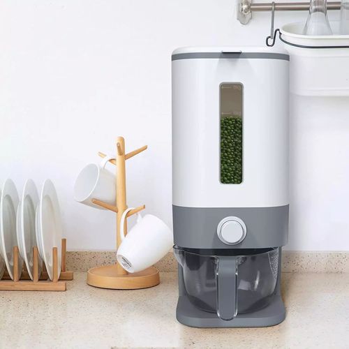 Large Capacity Rice Dry Food Dispenser with Measuring Cup