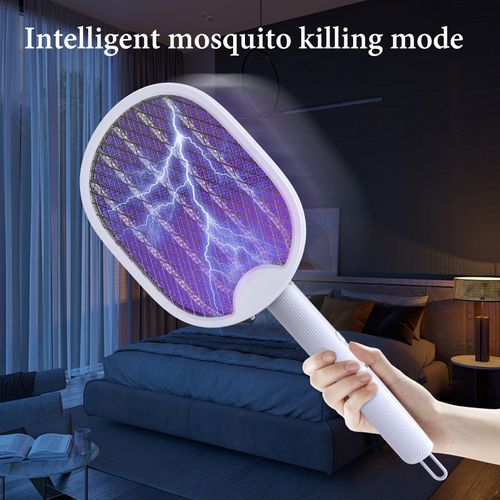 2PCS Foldable Electric Fly Swatter, Indoor Outdoor Bug Zapper Mosquito Insect Killer