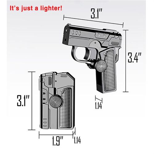 Windproof Torch Lighter Refillable Foldable Rotatable Lighter  (Gas Not Included)
