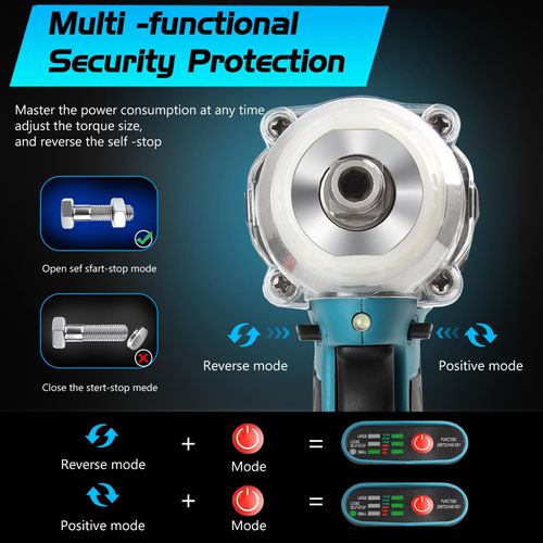Cordless Impact Wrench Set, 21V Brushless High Torque Electric Wrench