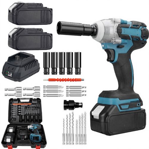 Cordless Impact Wrench Set, 21V Brushless High Torque Electric Wrench