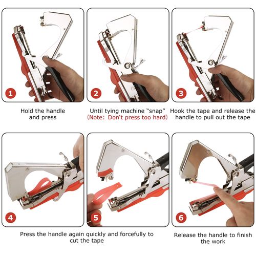 Plant Tying Machine with 10 Rolls Tape Vegetable Tying Gun for Vine, Tomato, Plants