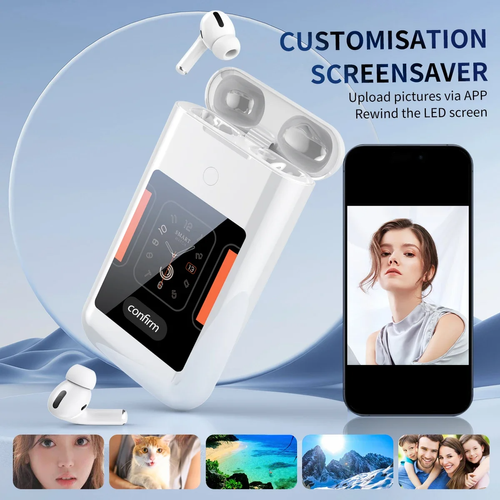 🔋 Smart Screen Power Bank & Wireless Bluetooth 5.2 Earphones! 8,000mAh + Torch!