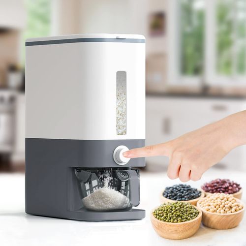 Large Capacity Rice Dry Food Dispenser with Measuring Cup