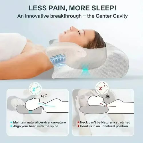 Rebound Memory Cotton Pillow Cervical Support Pillow