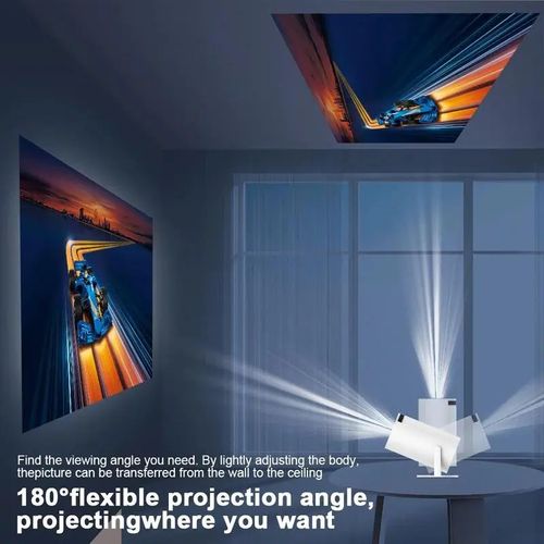 HY300 Pro Portable Projector, HD 1080P Multifunctional Projector for Home Cinema